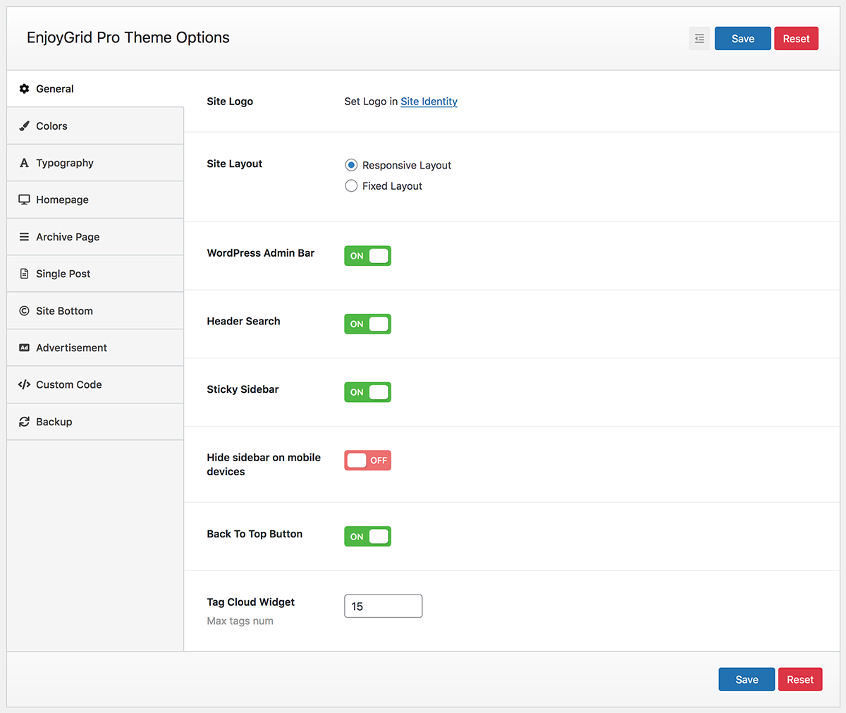 enjoygrid pro options